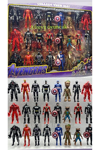 afreyz oyuncak Avengers 24'Lü Yeni Set Ful Set İronman Batman