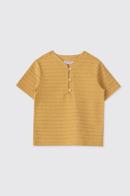 Baby Boy Short Sleeve Mustard T-Shirt