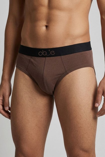 Men's Brown Modal Slip