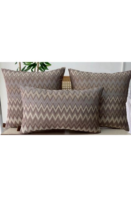 Decorative Cushion Cover, High-Quality Woven Fabric, Set of 3