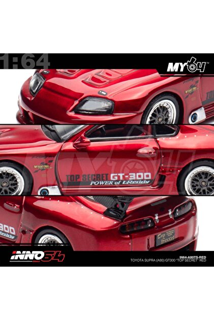 Inno Inno64 1/64 ölçek toyota supra a80 top secret gt300 model