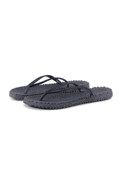 Ombre Blue Cheerful01 - Navy Blue Glitter Flip Flops
