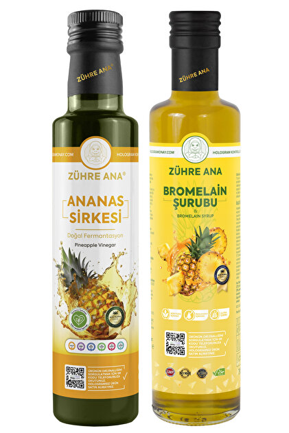 Zühre Ana Ananas Sirkesi & Bromelain Ananas İçeren Detox Şurubu