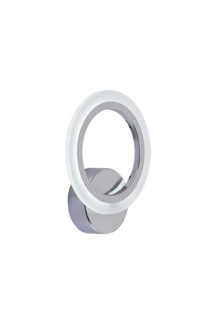 Φωτιστικό τοίχου LED χρωμέ 14W, ρυθμιζόμενης έντασης, 3000-6000K, 900lm, 21x18εκ., IP20