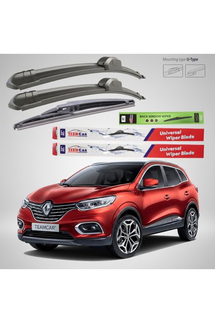 Renault Kadjar Facelift (2018-2024) Υαλοκαθαριστήρες Επίπεδοι | Πλήρες Σετ