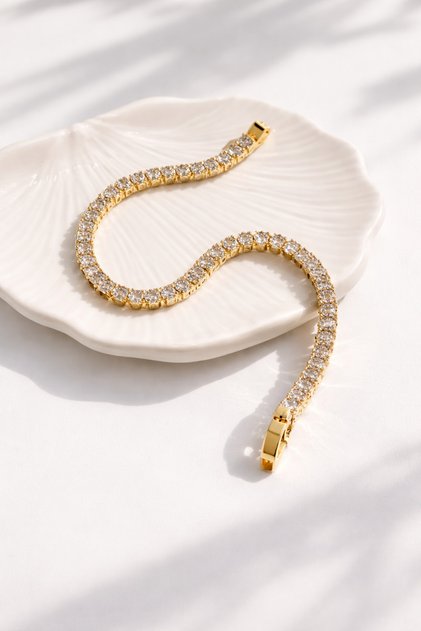 Zircon Stone Stainless Steel Waterway Bracelet