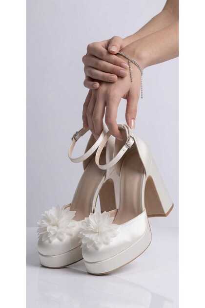 Women's 10 cm Flowered Platform Evening Dress Shoes