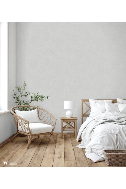MUSE Koleksiyonu 25104-2 Krem Keten Efektli Modern Duvar Kağıdı 1.06x15.6m, 16.5m²