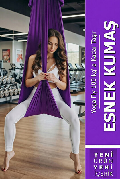 Yoga Fly Hamağı +Plus Esnek Hamak, Antigravity Askılı Yoga Denge Spor Aleti