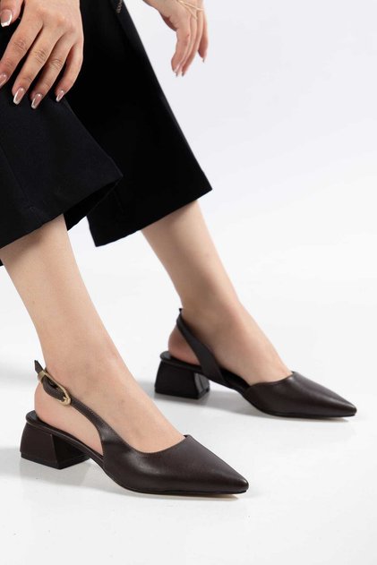 Women's Slingback Shoes Pointed Toe Short Heel Casual & Office