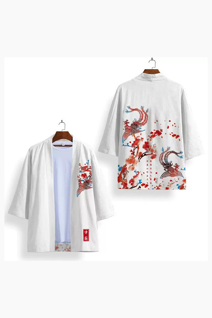Kimono Japanese Samurai Anime Digital Print Thin Summer One Size
