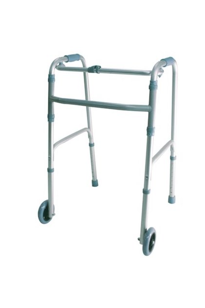 Cadru de mers din aluminiu cu roți, pliabil, cu înălțime reglabilă