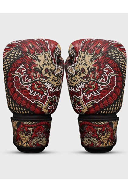 Muay Thai Kick Boxing Fantasy Dragon Red Boxing Gloves