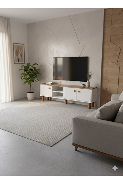 Haus Modüler Sezer Tv Ünitesi 3 Kapaklı Tv Ünitesi Salon Mobilyası