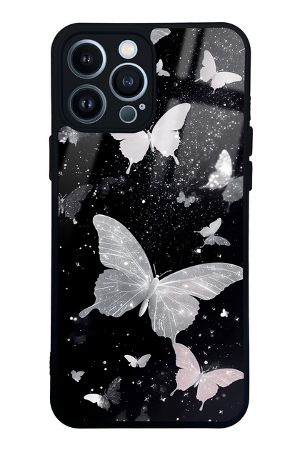 iPhone 13 Pro Max Glossy Phone Case with Butterfly Design