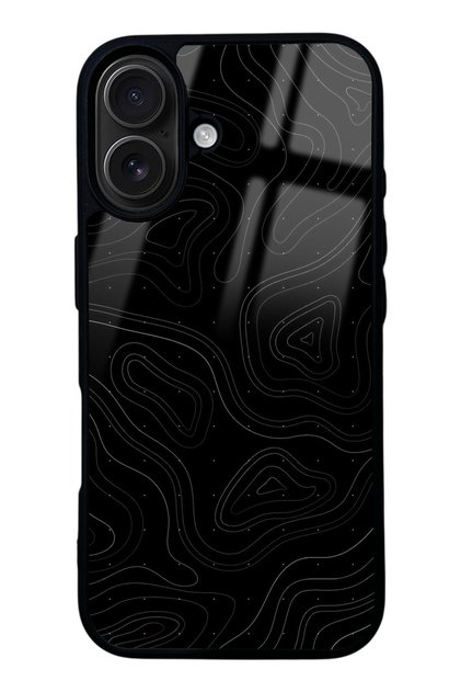 iPhone 16 Topo-Point Design Glossy Phone Case
