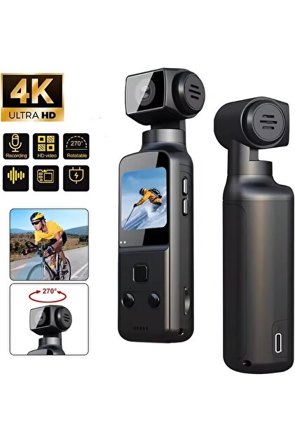 TARÇIN 4K Ultra HD Mini Aksiyon Kamerası | Wi-Fi , 270° Döner Lens