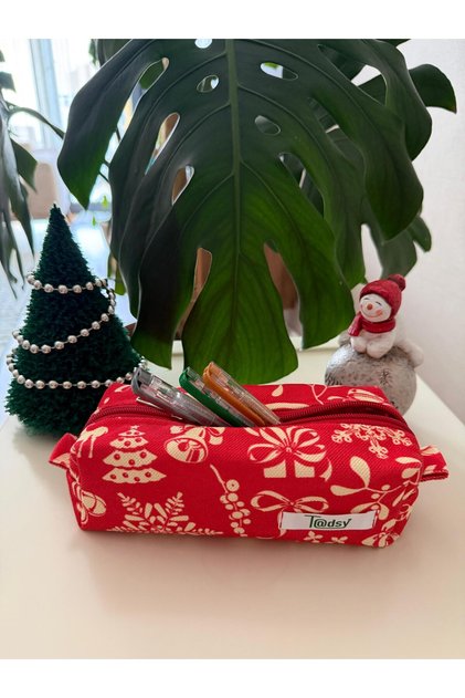 Christmas Patterned Pencil Bag19X8X6 cm