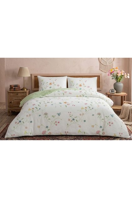 New Season Ranforce Cotton Single Duvet Cover Lorinda Green