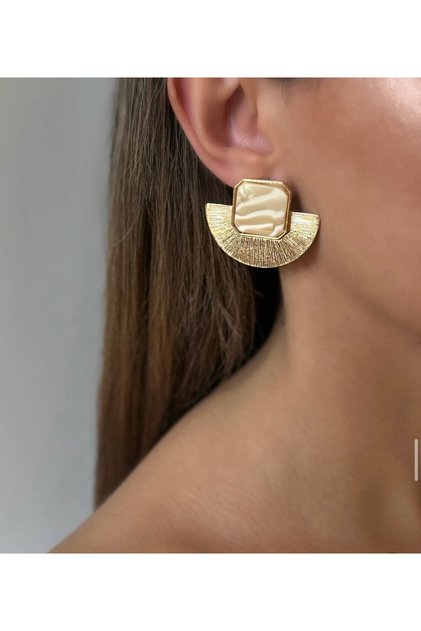 Yelpaze Mango Zara Model Steel Earrings