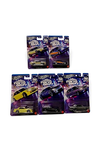 HOT WHEELS Silver Series Fast & Furious Tokyo Drift 5'li Set