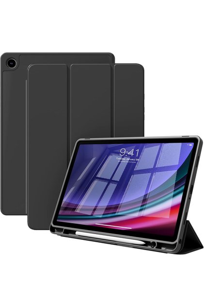 Smart Soft Silicone Case Cover for Samsung Galaxy Tab A9 8.7 Inch 2023 Black
