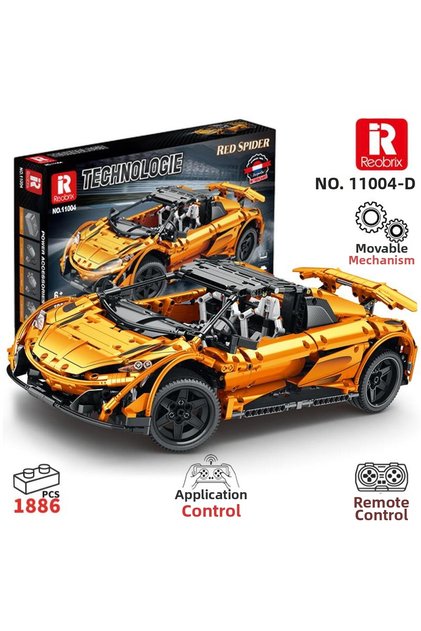 Technic 11004-D 1/10 Mclaren 675Lt Spider Car Control&Motorized Creative Building Block Set Buil