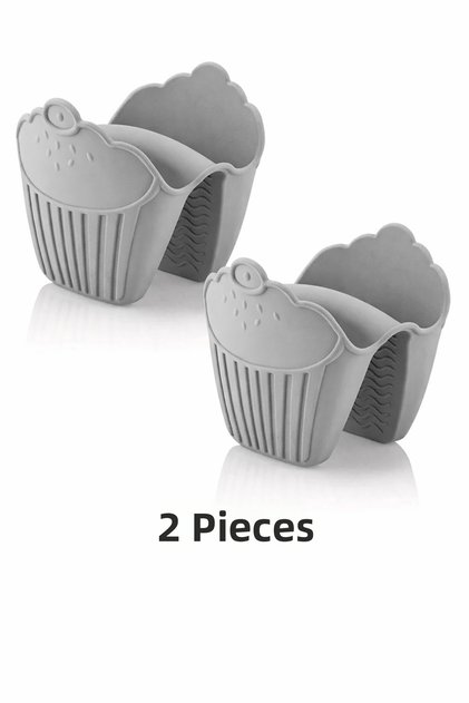 2 Anthracite Silicone Oven Mitts