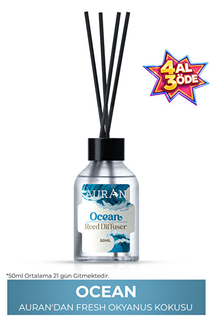 Okyanus Çubuklu Oda Kokusu Bambu Kokusu Ocean Reed Diffuser 50ml