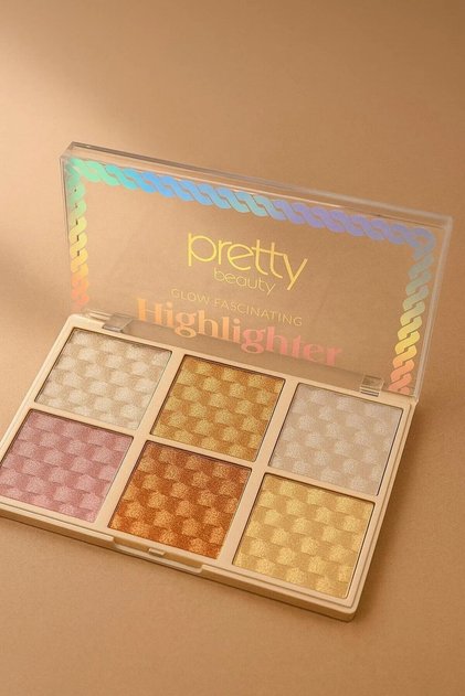 Highlighter Palette, Shimmering, 6 Colors