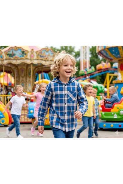 Boy's Hooded Shirt