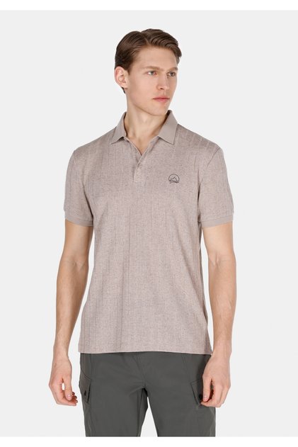 Regular Fit Polo Neck Plain Men's Gray Short Sleeve T-Shirt