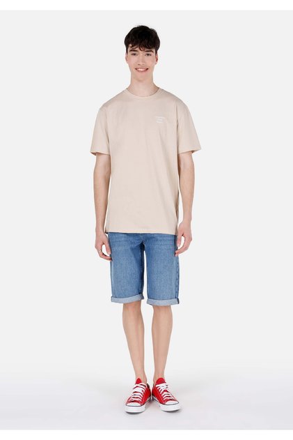 Straight Fit Low Waist Men's Blue Jean Shorts