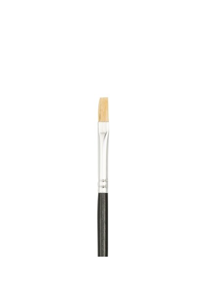 358F Series White Natural Bristle Flat Cut Brush No: 6 X 12 Pieces