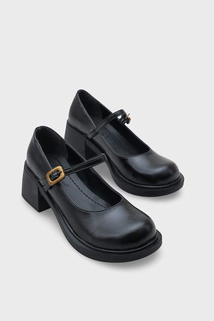 OHGA MERRY JANEブラック25.0 JEWELRY MARY JANE - BLACK / BLACK (ジュエリーメリージェーン