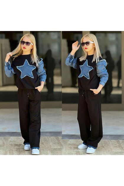 Perfect 2-Ply Denim Striped Track Suit Without Sardon 1802