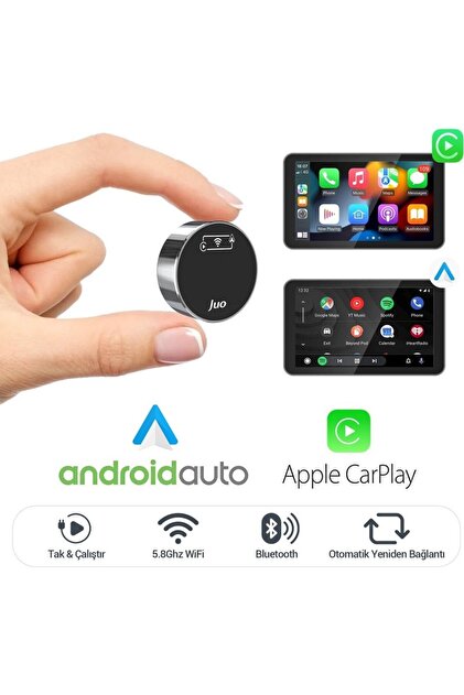 Juo Kablosuz Carplay Android Auto Kabloludan Kablosuza Çevirici