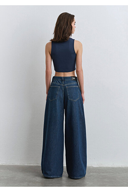 【み吉】 Mavi Mimi Iconic Koyu Mavi Jean Pantolon 1012615-90363 - Fiyatı