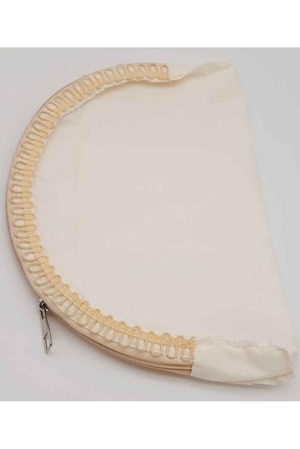 D Model 30X20 cm Sewn Zippered Lining Cream Color