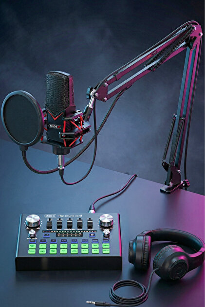 Midex Gmx-1 Plus Record Head Set Condenser Mikrofon Kulaklık Ses