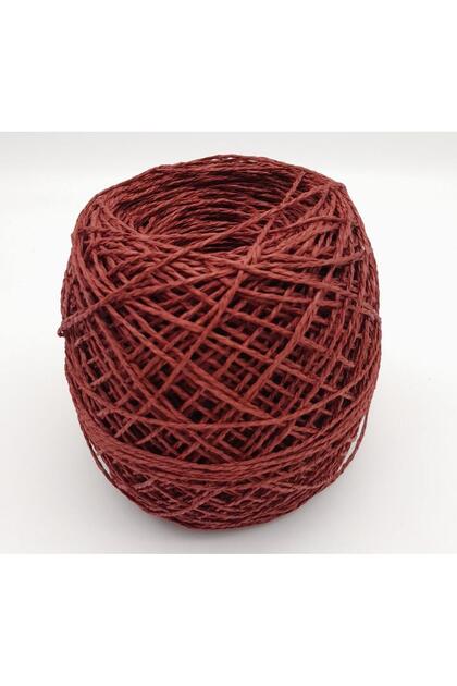 Burgundy Color 100 Gr Wrapped Paper Thread
