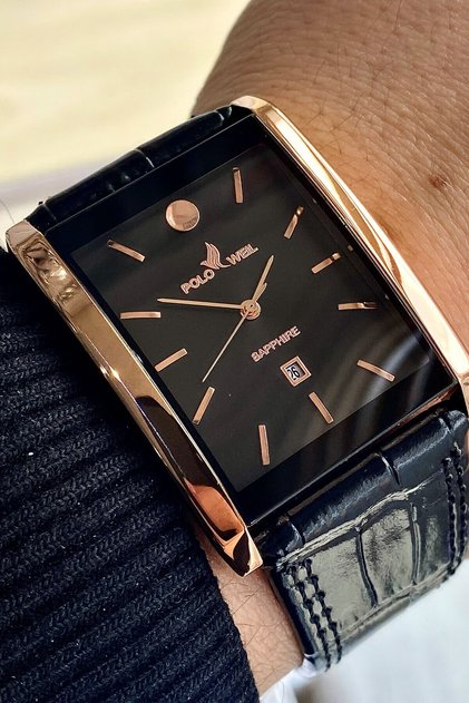 Pl002M Leather Men's Wristwatch with Strap