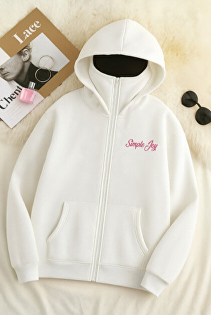 ZAVIXO KAR MASKELİ NİNJA UNISEX FERMUARLI TAŞ SWEATSHIRT HIRKA 3