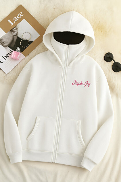 ZAVIXO KAR MASKELİ NİNJA UNISEX FERMUARLI TAŞ SWEATSHIRT HIRKA 3