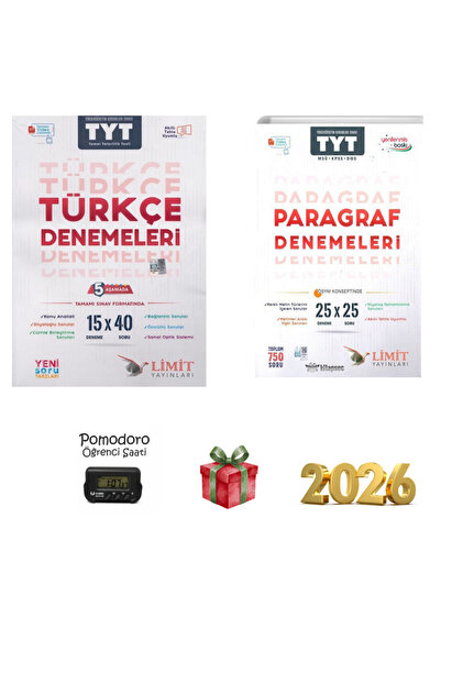 Limit Yayınları TYT Türkçe- TYT Paragraf Denemeleri ve Kronometre