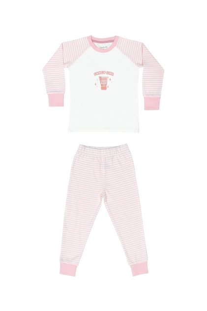 Blush Kız Çocuk Pembe Çizgili Pijama Takımı