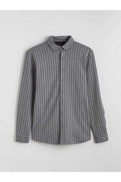 Ozmarka New Season Slim Fit Striped Men's Shirt