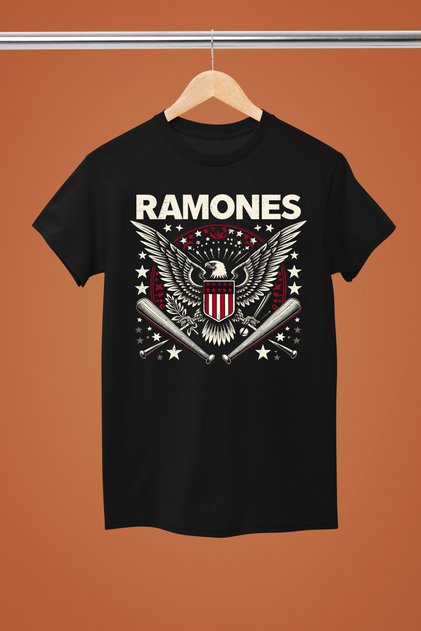 Ramones Printed Cotton Short Sleeve Regular Fit Rock T-Shirt