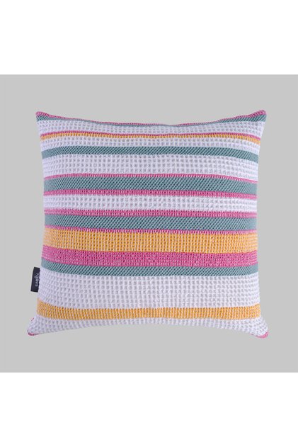 Sunlit 100% Cotton Multicolor Throw Pillow