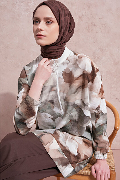 Patterned Tunic Green